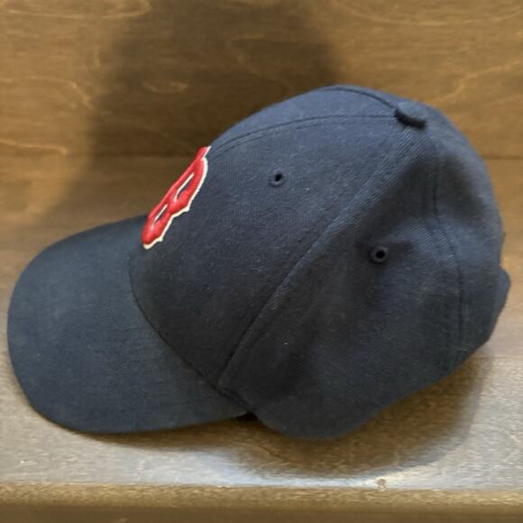 Vtg Boston Red Sox Hat Plain Logo Hook Loop Cap MLB Wool Blend Twin Enterprises - Picture 2 of 10